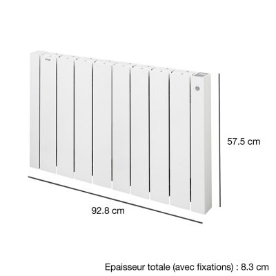Radiateur électrique à inertie fluide 1500W Acova Denim - chaleur douce, programmable, détection fenêtre, idéal chambre 15m²