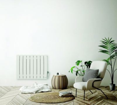 Radiateur électrique à inertie fluide 1500W blanc - Delonghi Pariz