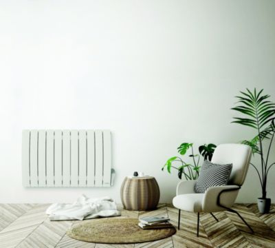 Radiateur électrique à inertie fluide 1800W blanc - Delonghi Pariz