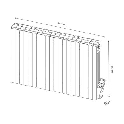 Radiateur électrique à inertie fluide 1800W Firenze 2