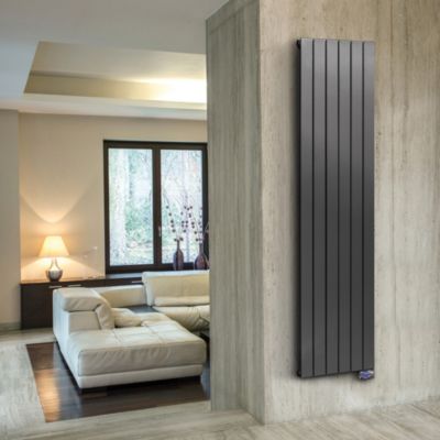 Radiateur électrique à inertie fluide 2000W vertical anthracite - Delatacalor Ramada