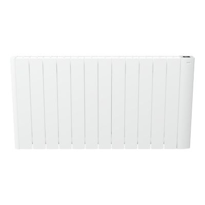 Radiateur électrique à inertie fluide connecté 2000W blanc, GoodHome Myko Basel