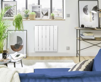 Radiateur électrique à inertie fluide Noirot Optiflo 1000W blanc