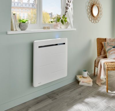 Radiateur électrique à inertie sèche 1000W blanc - Noirot Amaroc