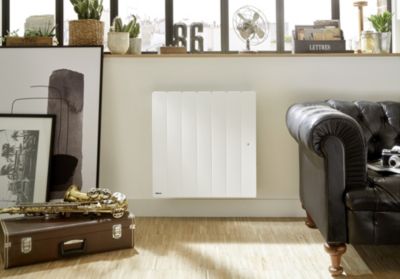 Radiateur électrique à inertie sèche 1000W blanc - Noirot Fontea