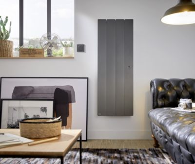 Radiateur électrique à inertie sèche 1000W vertical gris - Noirot Fontea