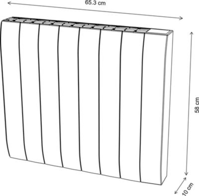 Radiateur électrique à inertie sèche 1500W GoodHome Clovelly