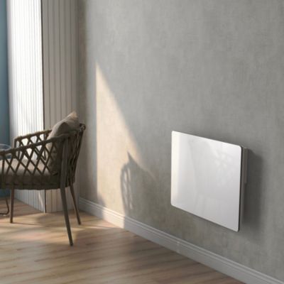 Radiateur électrique à inertie sèche Batimex Glass blanc 1000W