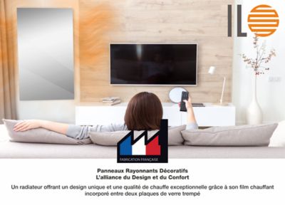 Radiateur électrique à rayonnement 500W verre Design miroir -Ilo Emeraude