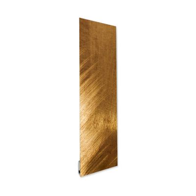 Radiateur électrique à rayonnement 750W verre design Doré brossé - Ilo Emeraude