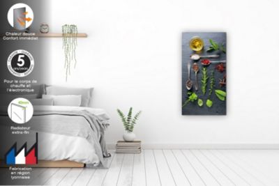 Radiateur électrique à rayonnement avec soufflerie Ilo Fanmix en verre design Ingrédients 1250W