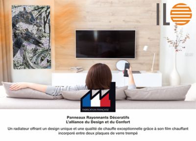 Radiateur électrique à rayonnement avec soufflerie Ilo Fanmix en verre design Zoo Color By ARTCJS 1750W
