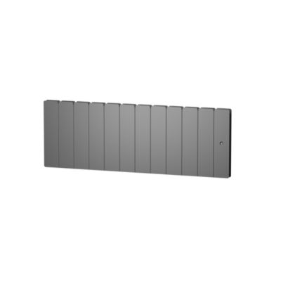 Radiateur électrique bas connecté 1000W à inertie sèche gris, Noirot Fontea