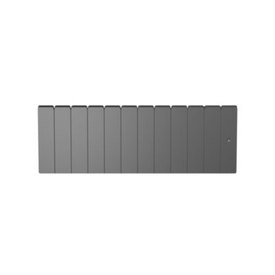 Radiateur électrique bas connecté 1000W à inertie sèche gris, Noirot Fontea