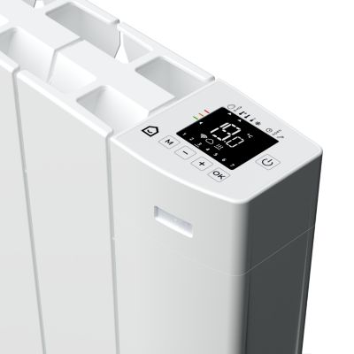 Radiateur électrique connecté 1000W à inertie fluide, GoodHome Myko Basel