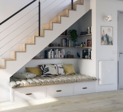 Radiateur électrique connecté 1000W à inertie sèche blanc, GoodHome Florya