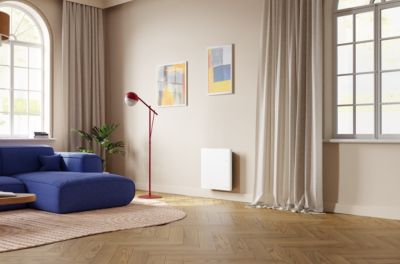 Radiateur électrique connecté 1000W double cœur de chauffe blanc, Noirot Evolution