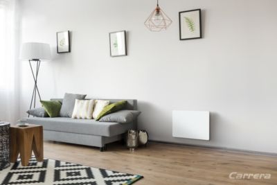 Radiateur électrique connecté 1500W à inertie sèche blanc, Carrera Avery