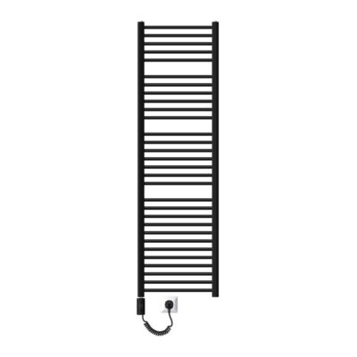 Radiateur Electrique Courbe Sahara, 500x1800 mm, Noir Mat,   Resistance 900W avec Thermostat Commande Tactile