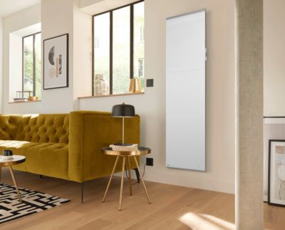 Radiateur électrique double coeur de chauffe 2000W vertical blanc - Noirot Radiasoft