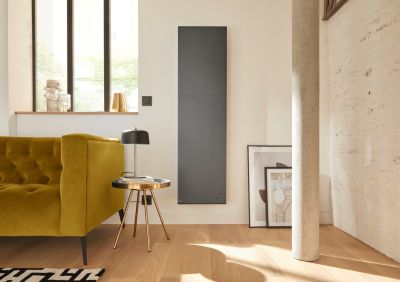 Radiateur électrique double coeur de chauffe 2000W vertical gris - Noirot Radiasoft