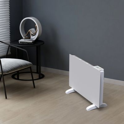 Radiateur électrique mobile 1500W panneau rayonnant céramique blanc 15m²