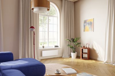 Radiateur électrique plinthe connecté 1000W double cœur de chauffe blanc, Noirot Evolution