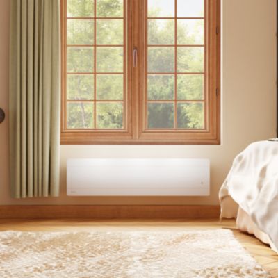 Radiateur électrique plinthe connecté 1500W à inertie sèche blanc, Noirot Walter 2