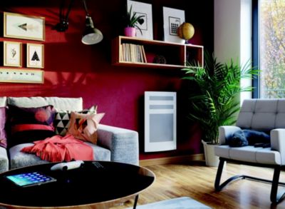 Radiateur électrique vertical 1000W panneau rayonnant, Sauter Isarog