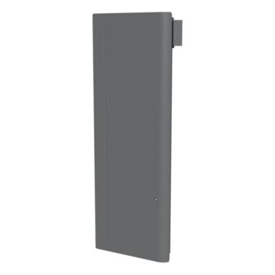 Radiateur électrique vertical 2000W double cœur de chauffe gris, Carrera Amara