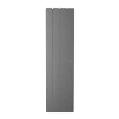 Radiateur électrique vertical connecté 1500W à inertie sèche gris, Noirot Fontea