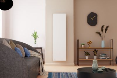 Radiateur électrique vertical connecté 2000W double cœur de chauffe blanc, Noirot Radiasoft 2