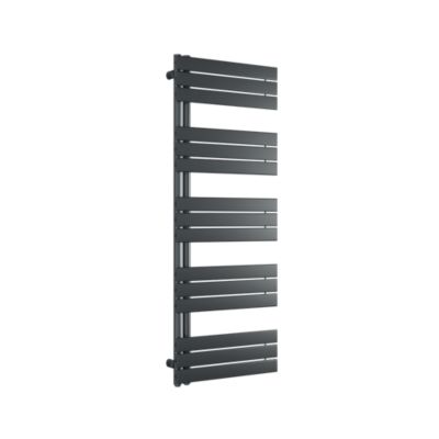 Radiateur et sèche-serviettes design D16G gris anthracite, raccord gauche ou droite - 160x60cm, kit connexion chromé
