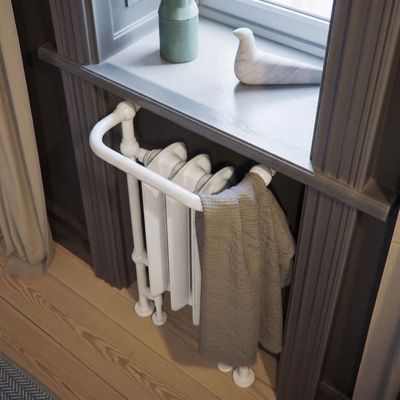 Radiateur fonte blanc sur pieds - Hauteur 900mm Longueur 650mm - 1031 watt - 5 éléments - PLA900/650WS3