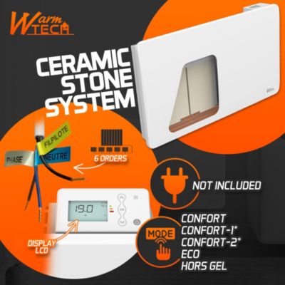Radiateur inertie céramique 1500 W IP24 Fil pilote 6 ordres. — free download