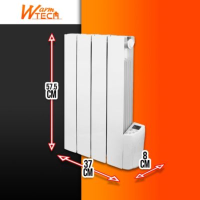 Radiateur inertie fluide 600W 4 éléments - Warm Tech