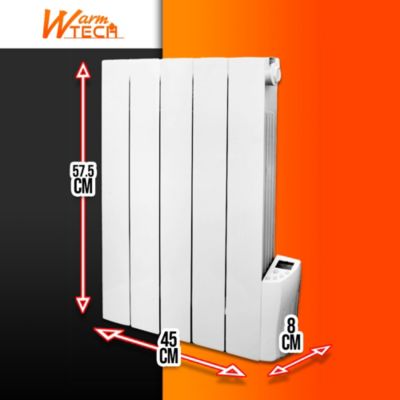 Radiateur inertie fluide 900 W 5 éléments - Warm Tech