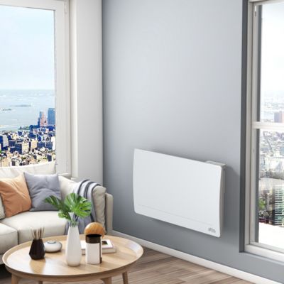 Radiateur inertie fonte 1500 W - IP24 - NF - Fil pilote 6 ordres.