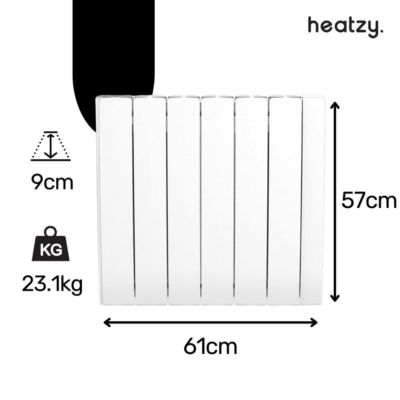 Radiateur inertie sèche 2000W Wifi pierre naturelle - Onyx Heatzy