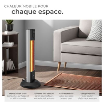 Radiateur infrarouge 1500W avec fonction minuterie