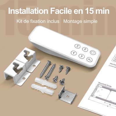 Radiateur électrique 1000W connecté WiFi - Mobile mural - Ultra-plat 70mm - Blanc