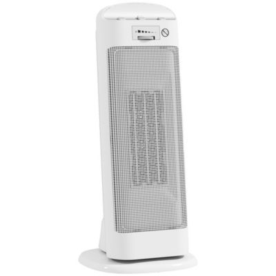 Radiateur électrique céramique PTC - chauffage soufflant oscillant 700/1300/2000W - 4 modes, thermostat - blanc
