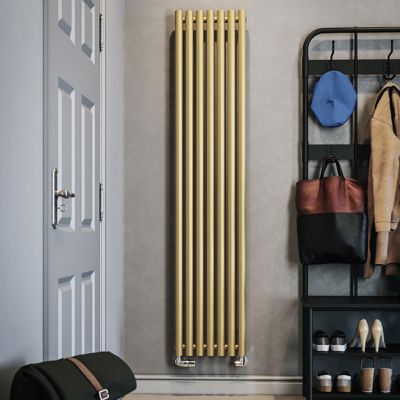 Radiateur électrique doré de 1800mm de haut et 290mm de large - 600 Watt - TUN1800290VWSE8BRA