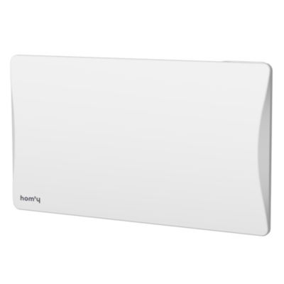 Radiateur électrique fixe connecté WIFI à inertie sèche fonte 2000W BESTHERM ALOA CONNECT horizontal blanc