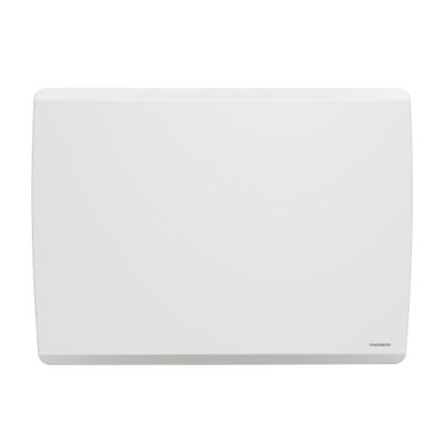 Radiateur électrique fixe double système de chauffe WiFi à inertie sèche céramique + film 2000W THOMSON MOLY horizontal blanc