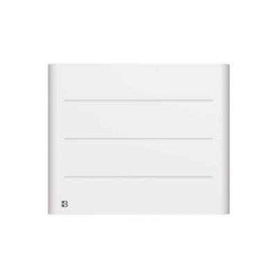 Radiateur électrique fixe à inertie sèche céramique 1000W BESTHERM TANIN horizontal blanc