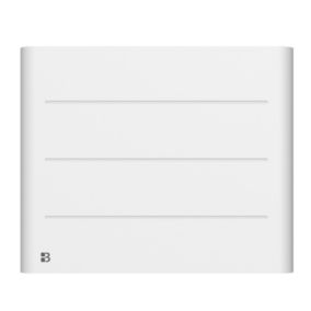 Radiateur électrique fixe à inertie sèche céramique 1000W BESTHERM TANIN horizontal blanc