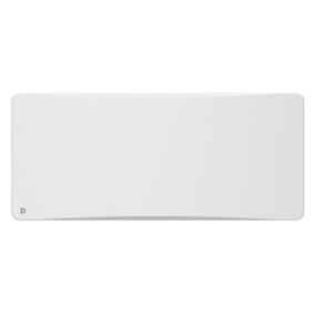 Radiateur électrique fixe à inertie sèche céramique avec thermostat interchangeable 2000W BESTHERM OVEO horizontal blanc