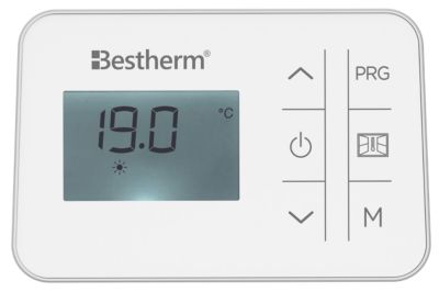 Radiateur électrique fixe à inertie sèche fonte 1500W BESTHERM BIA horizontal blanc