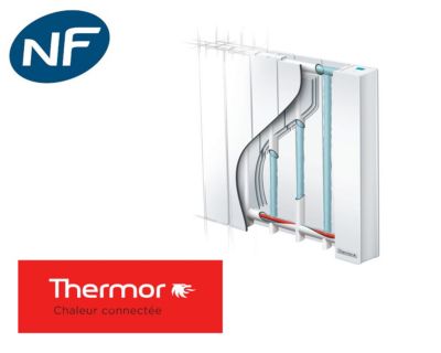 Lot De 2 Radiateurs électriques à Inertie Thermor Baléares 2 – 500W, Chaleur Douce (blanc)